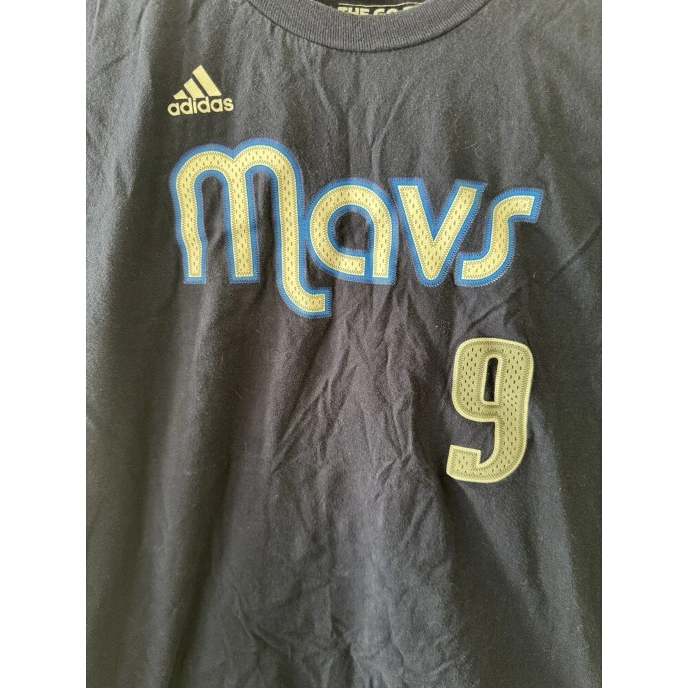 Adidas Rajon Rondo #9 Dallas Mavericks Mavs Youth L 14/16 NBA T-Shirt Navy